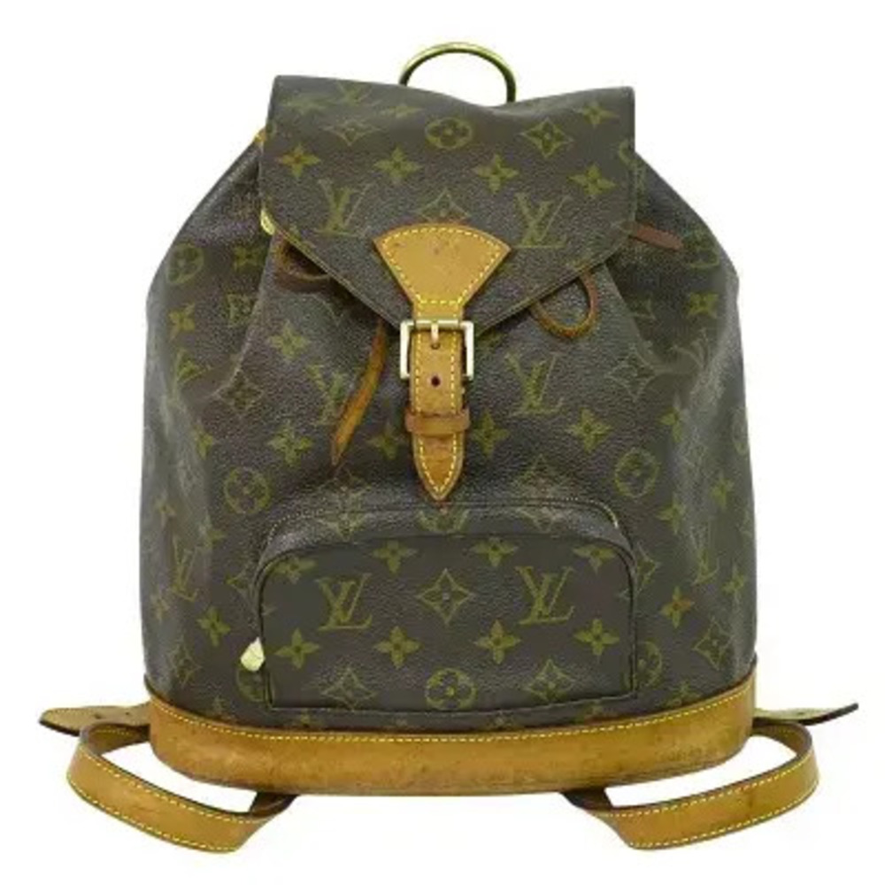 Louis Vuitton LV Montsouris Backpack Rucksack Monogram Canvas Leather Brown